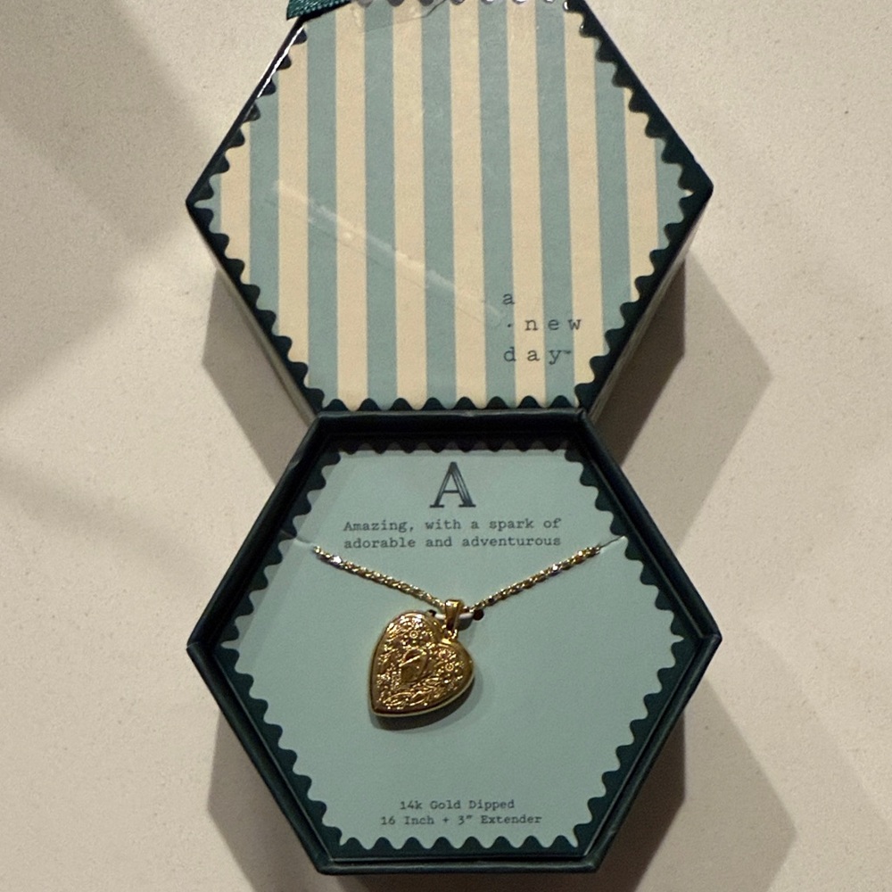 A New Day Gold Filigree Heart Necklace